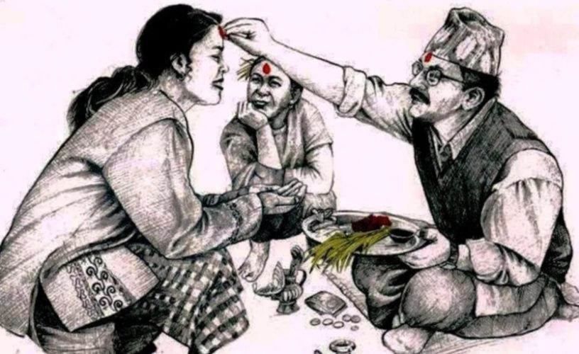 वडा दशैंको दोस्रो दिन आज पनी टिका, जमरा र आशीर्वाद ग्रहण गरिदै
