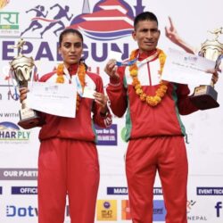 खडक र पुर्णलक्ष्मीलाई म्याराथन उपाधि, एन्जल्सलाई ट्रफी