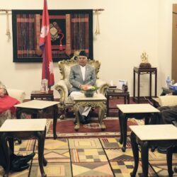 राष्ट्रपति, प्रधानमन्त्री र तीन दलका शीर्ष नेताबीच छलफल